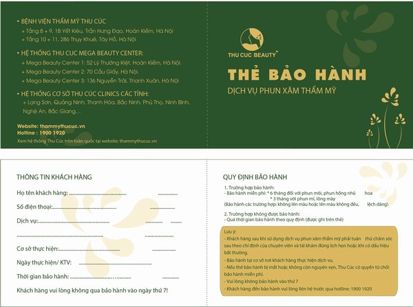 Phiếu bảo hành 01